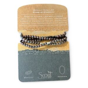 NEW Scout Midnight Rose Lava Wrap Bracelet & Necklace